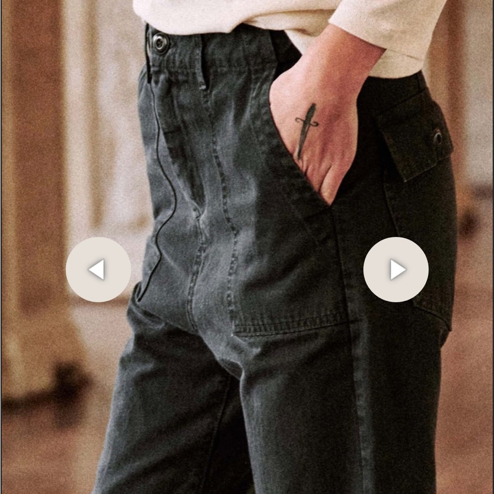 THE GREAT. the Ranger Pant in Washed Black size 28 - Picture 3 of 10